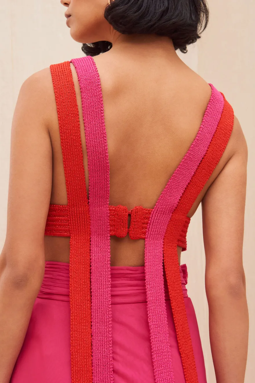 Cult Gaia Rihanna Knit Top Calliandra