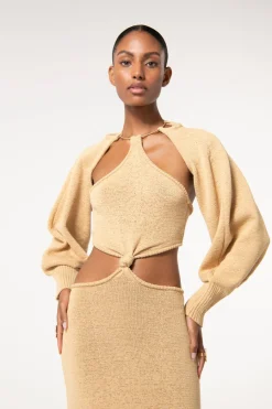 Online Cult Gaia Salima Knit Dress Sand