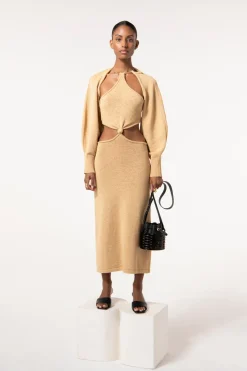 Online Cult Gaia Salima Knit Dress Sand