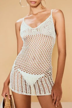 Clearance Cult Gaia Salma Crochet Coverup Off White
