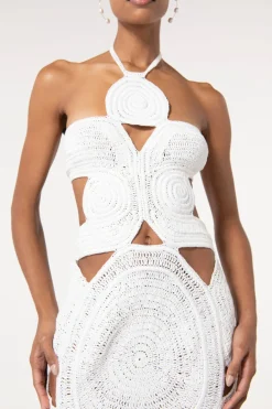 New Cult Gaia Shenaz Crochet Dress White