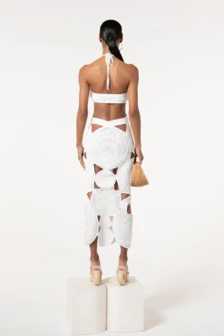 New Cult Gaia Shenaz Crochet Dress White