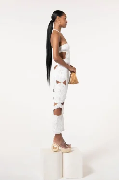 New Cult Gaia Shenaz Crochet Dress White