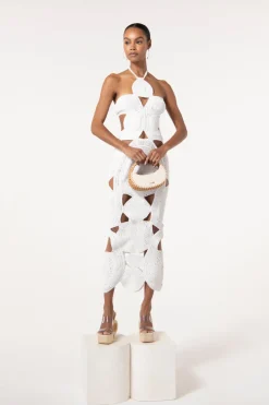 New Cult Gaia Shenaz Crochet Dress White