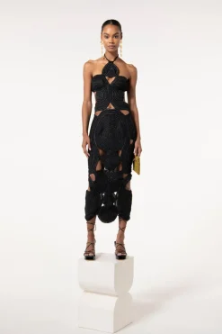 Sale Cult Gaia Shenaz Crochet Dress Black