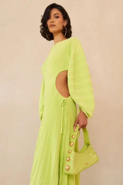 New Cult Gaia Simena Knit Dress Mantis