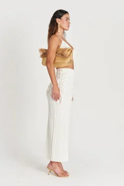 Sale Cult Gaia Somage Knit Top Off White