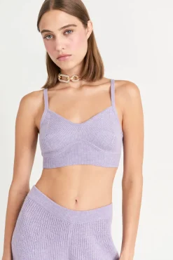New Cult Gaia Somage Knit Top Amethyst