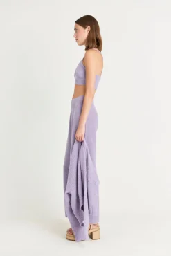 New Cult Gaia Somage Knit Top Amethyst