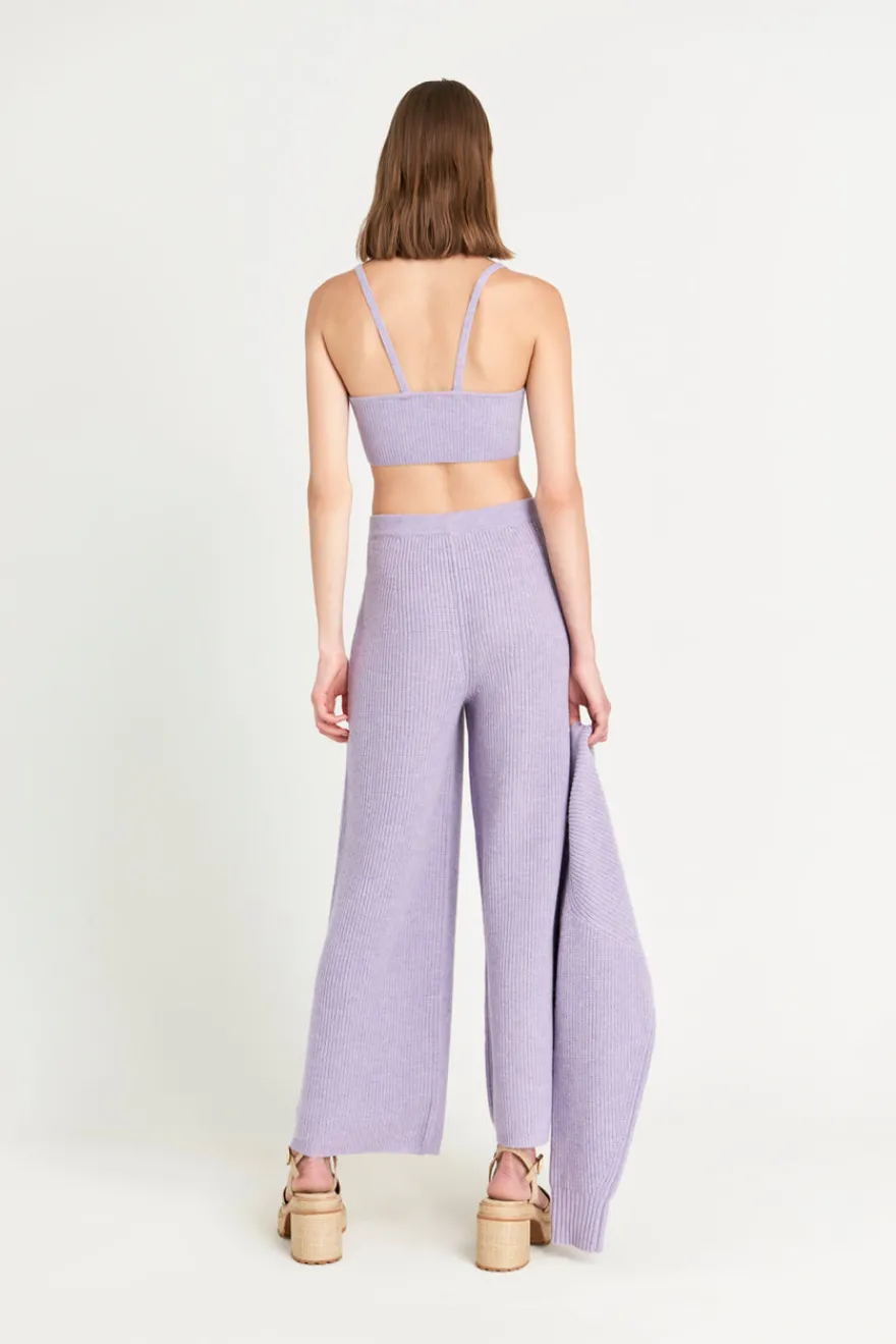 New Cult Gaia Somage Knit Top Amethyst