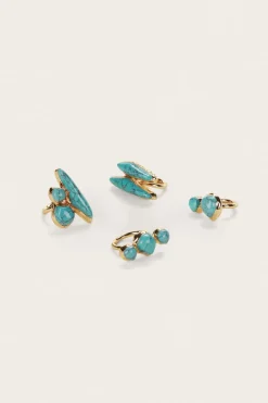 Hot Cult Gaia Suri Ring Set Turquoise