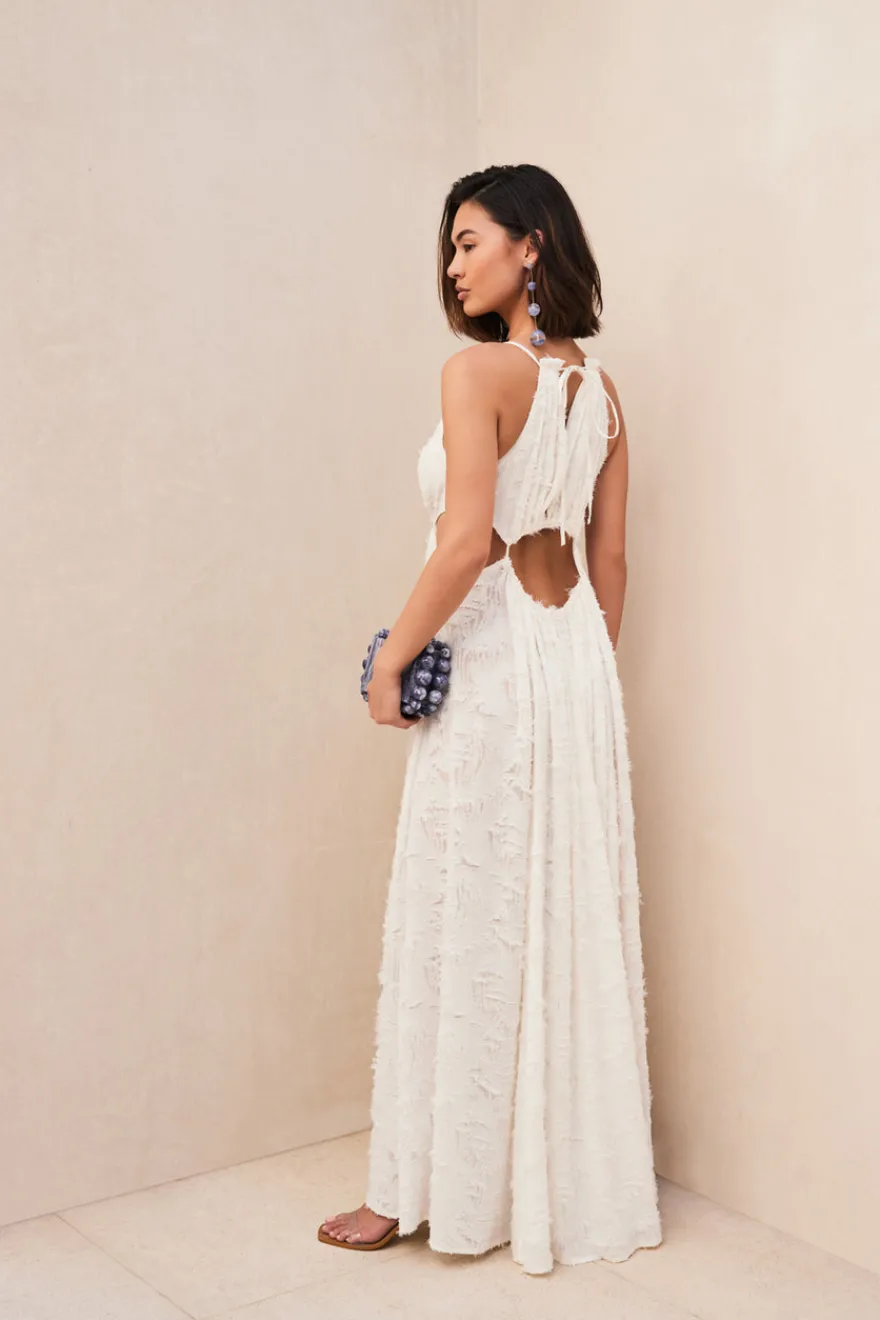New Cult Gaia Thera Dress Cream