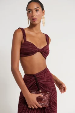 Cult Gaia Ulla Top Maroon Peak