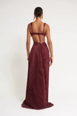 Cult Gaia Ulla Top Maroon Peak