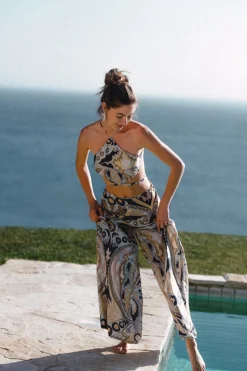 Cult Gaia Vella Pant Aloe Multi