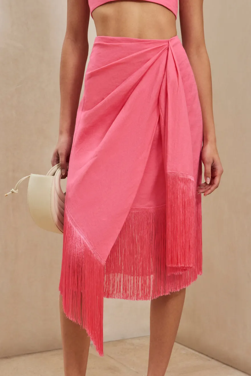 Cult Gaia Veronika Skirt Sangria