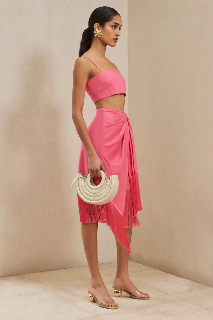Cult Gaia Veronika Skirt Sangria