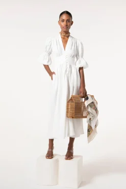 New Cult Gaia Willow Dress White
