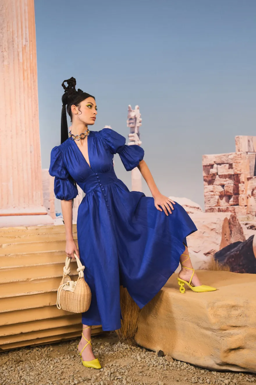Cult Gaia Willow Dress Persian Blue