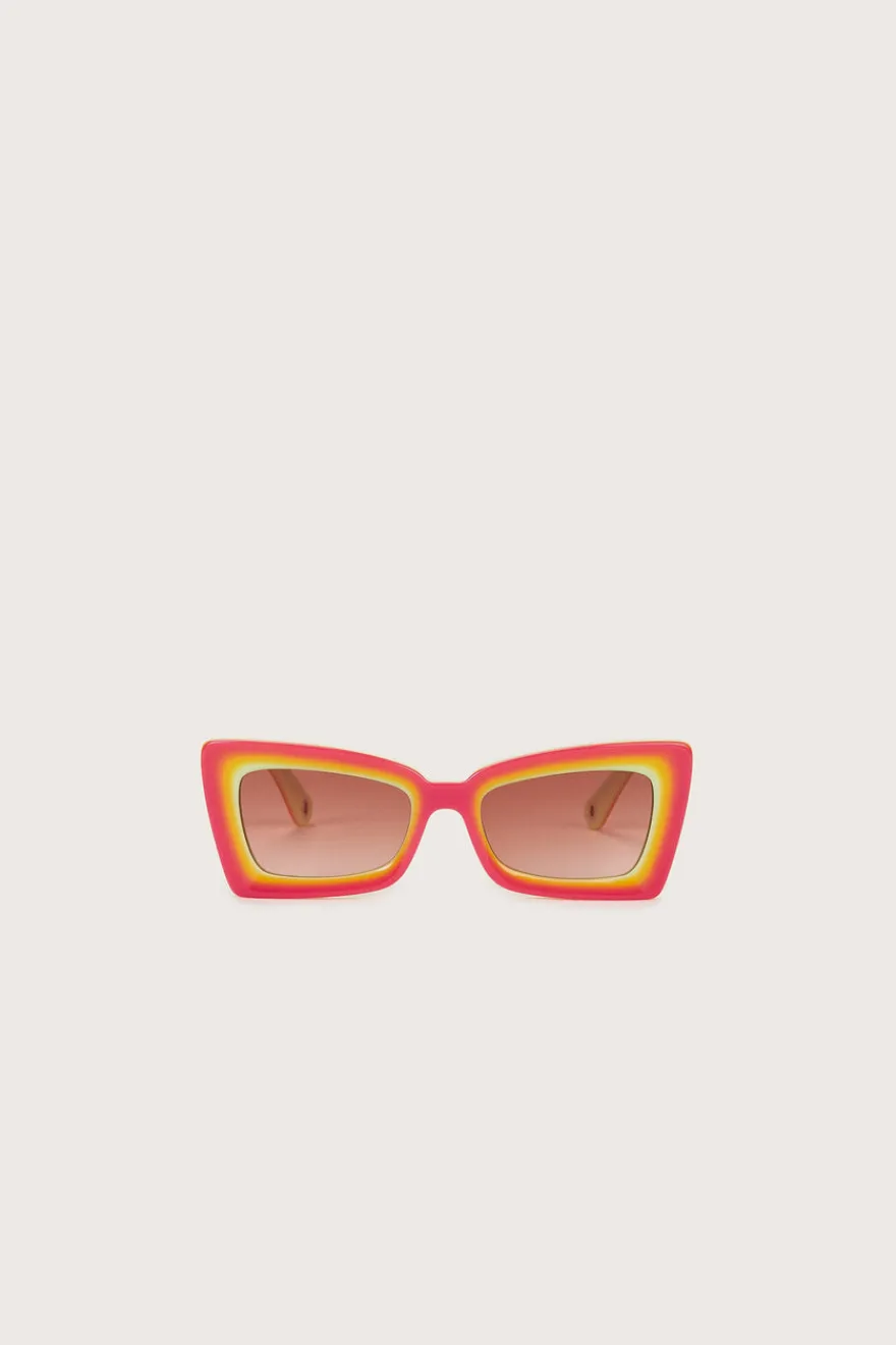 New Cult Gaia Zaza Sunglasses Dragonfruit Multi