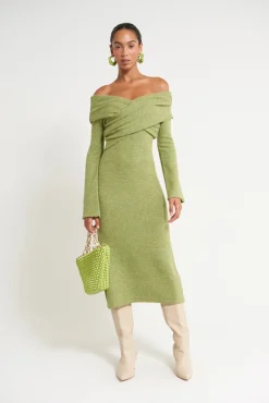 Hot Cult Gaia Zennie Knit Dress Pine
