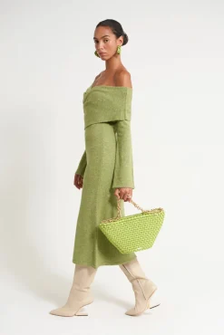 Hot Cult Gaia Zennie Knit Dress Pine